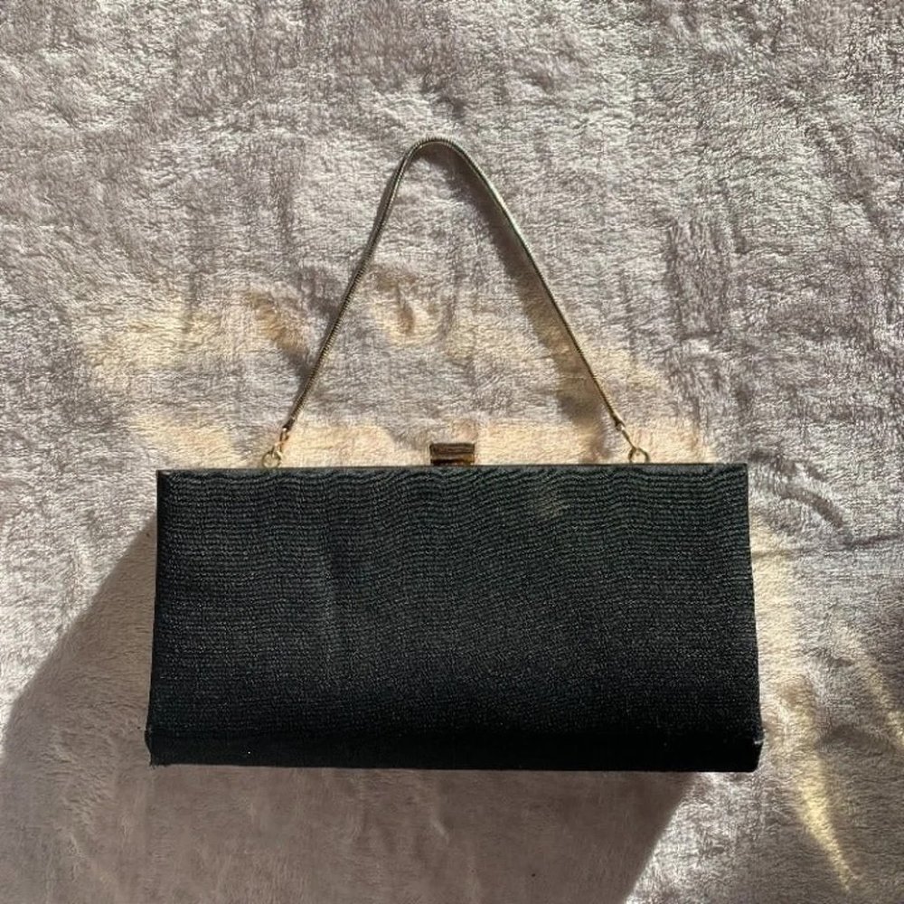 black and gold purse